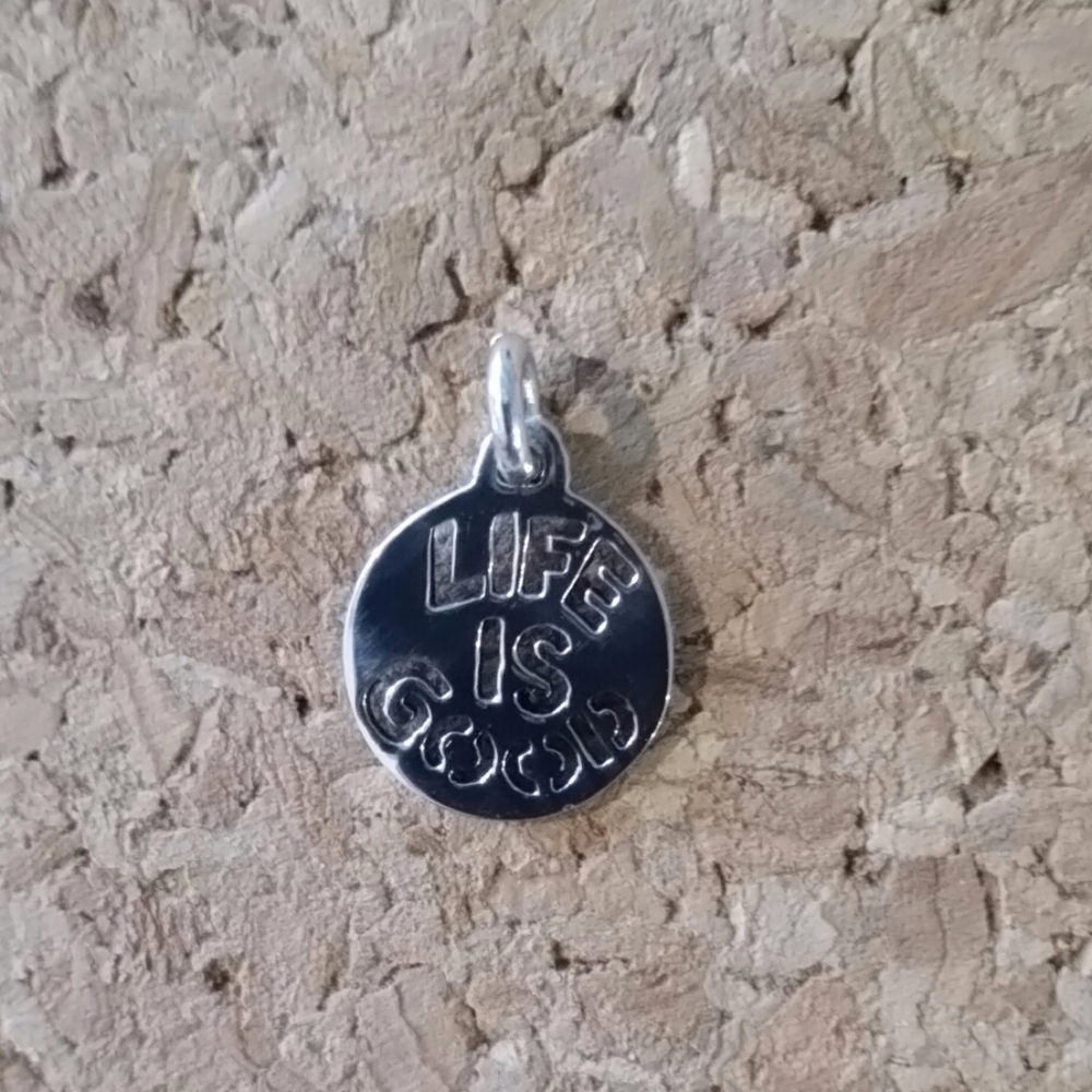 Life Is Good Sterling Necklace charm